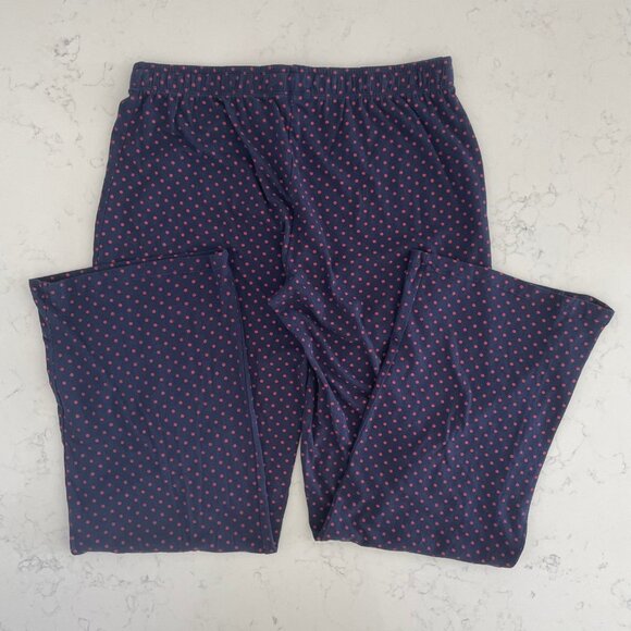 Tommy Hilfiger Pull On Elasticized Waist Polka Dot PrintPJ Bottoms Navy+Red Sz M - Picture 7 of 11